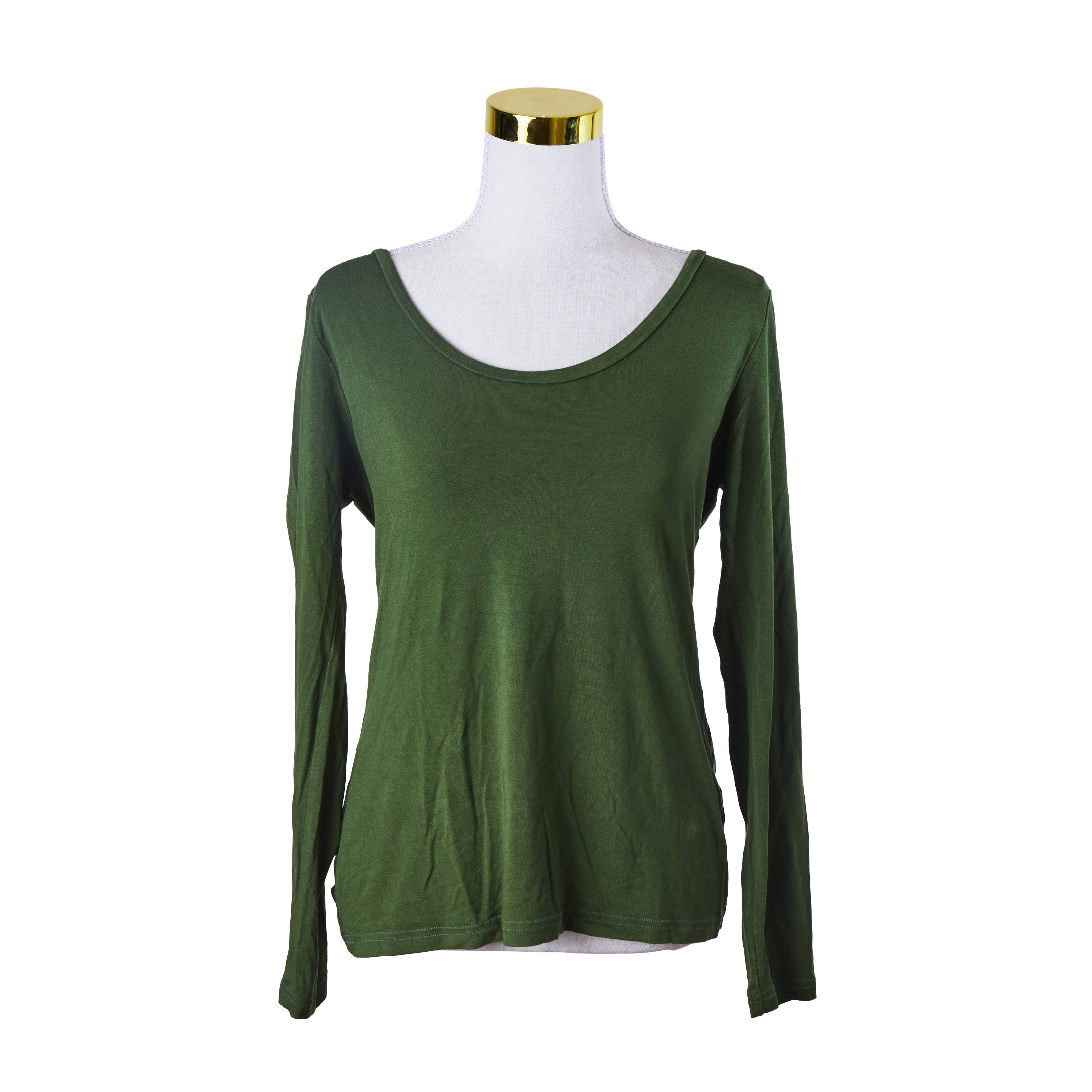 Velvet Sushi Green Long Sleeve Top