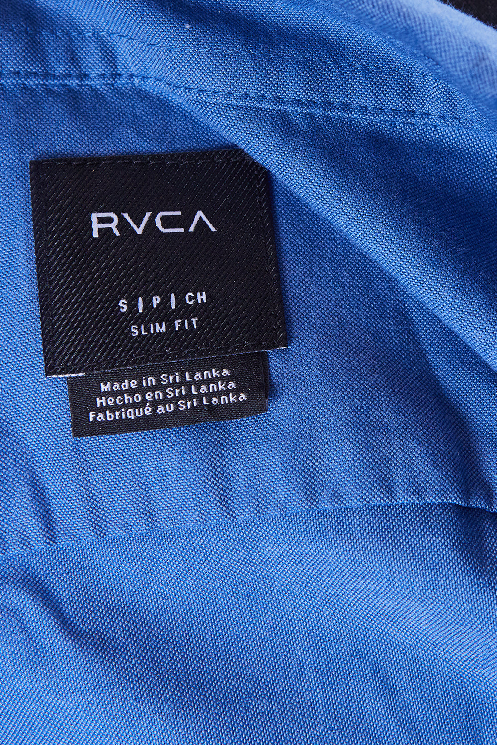 RVCA Blue Longsleeve Slim Fit Button Down Shirt