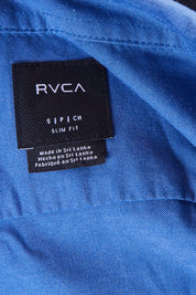 RVCA Blue Longsleeve Slim Fit Button Down Shirt