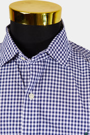 Ralph Lauren Navy White Check Button Down Shirt