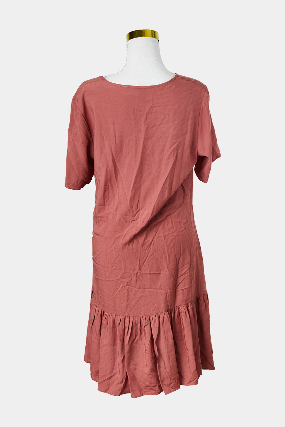 SABENA Rust Frill Shirt Dress