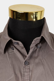 SAXONY Chocolate Brown Button Down Shirt