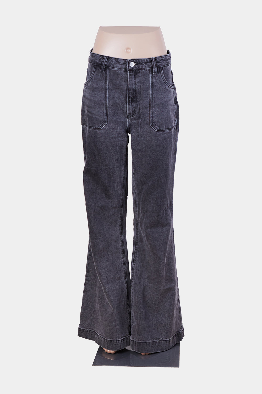 ROLLAS Black High Waisted Flared Jeans