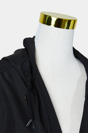 Jacquie E Black Zip Up Hooded Wind Jacket