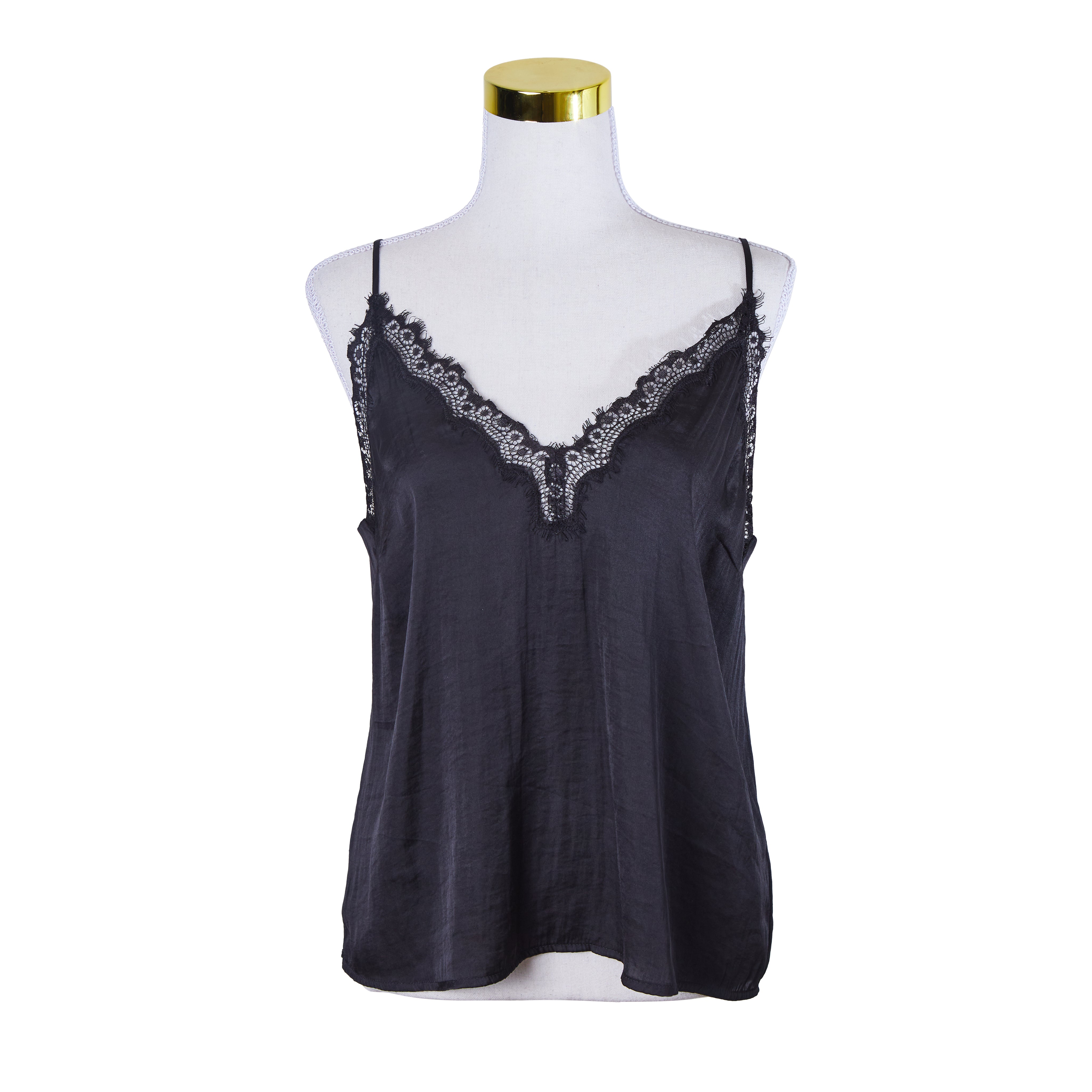BARDOT Black Lace Trim Camisole