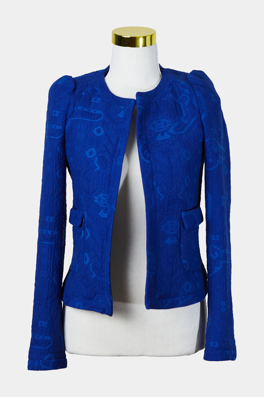 ZARA Blue Embossed Blazer