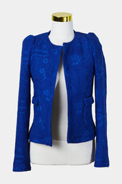 ZARA Blue Embossed Blazer