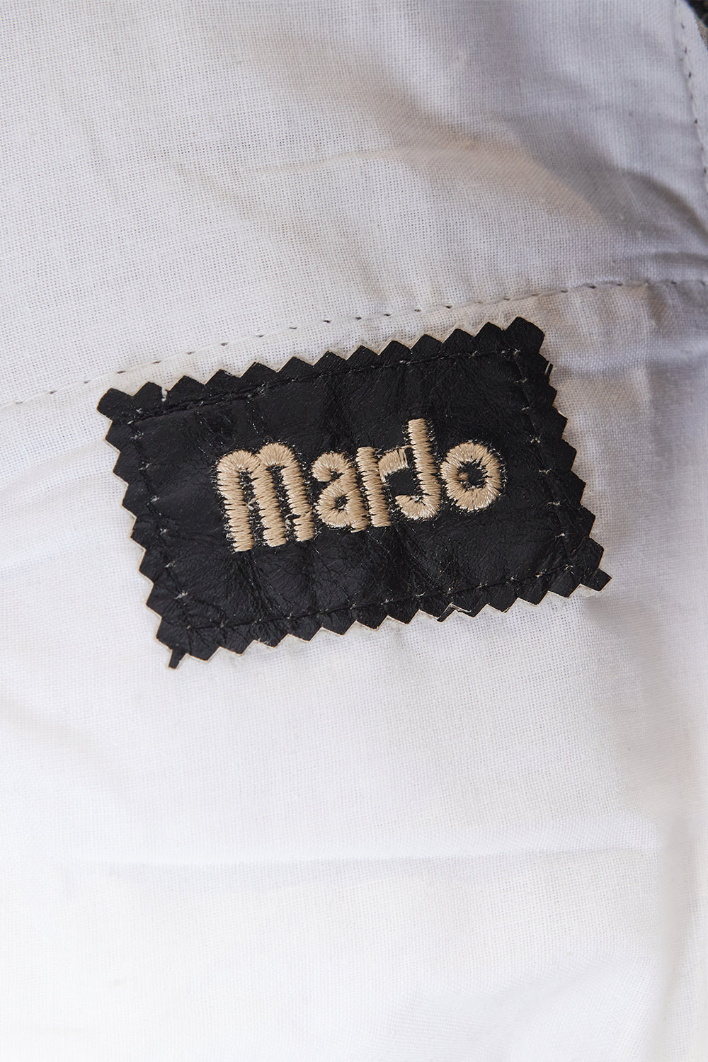 MARJO Black Embrroidered Detail Leather Pants