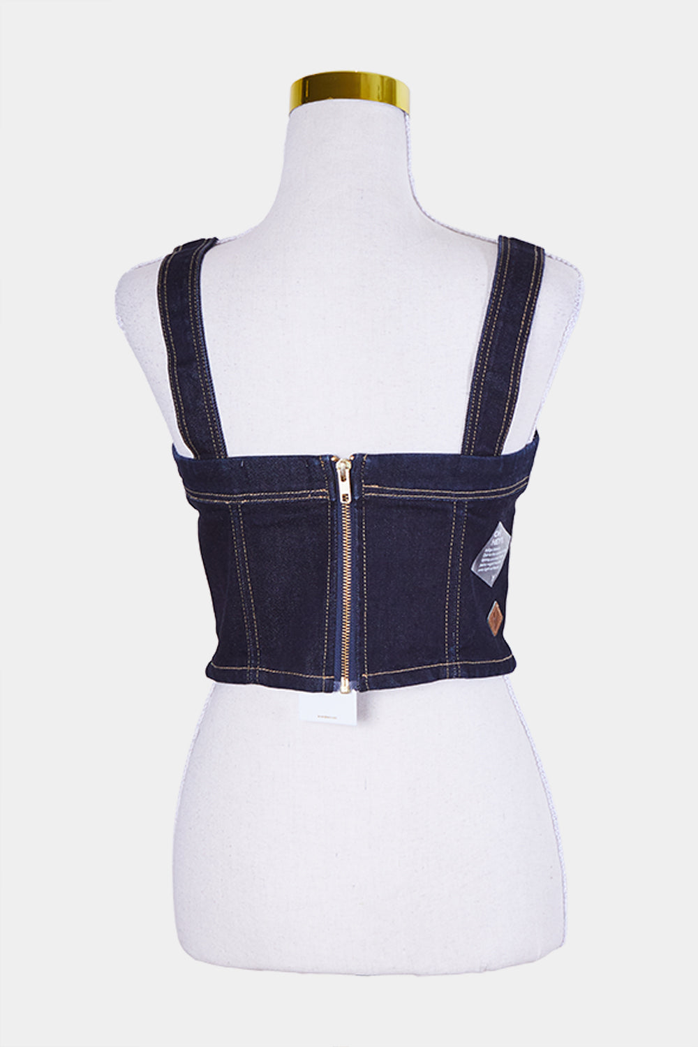 Abrand Jeans Indigo Denim Crop Top 