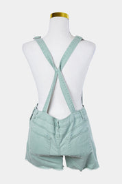 Cat And Jack Green Paint Splash Detail Denim Overalls