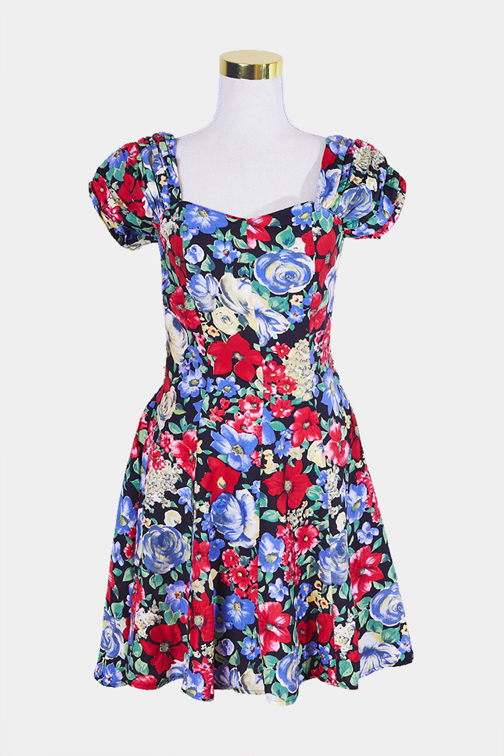 ASTOR Multi Floral Puff Sleeve Party Dress