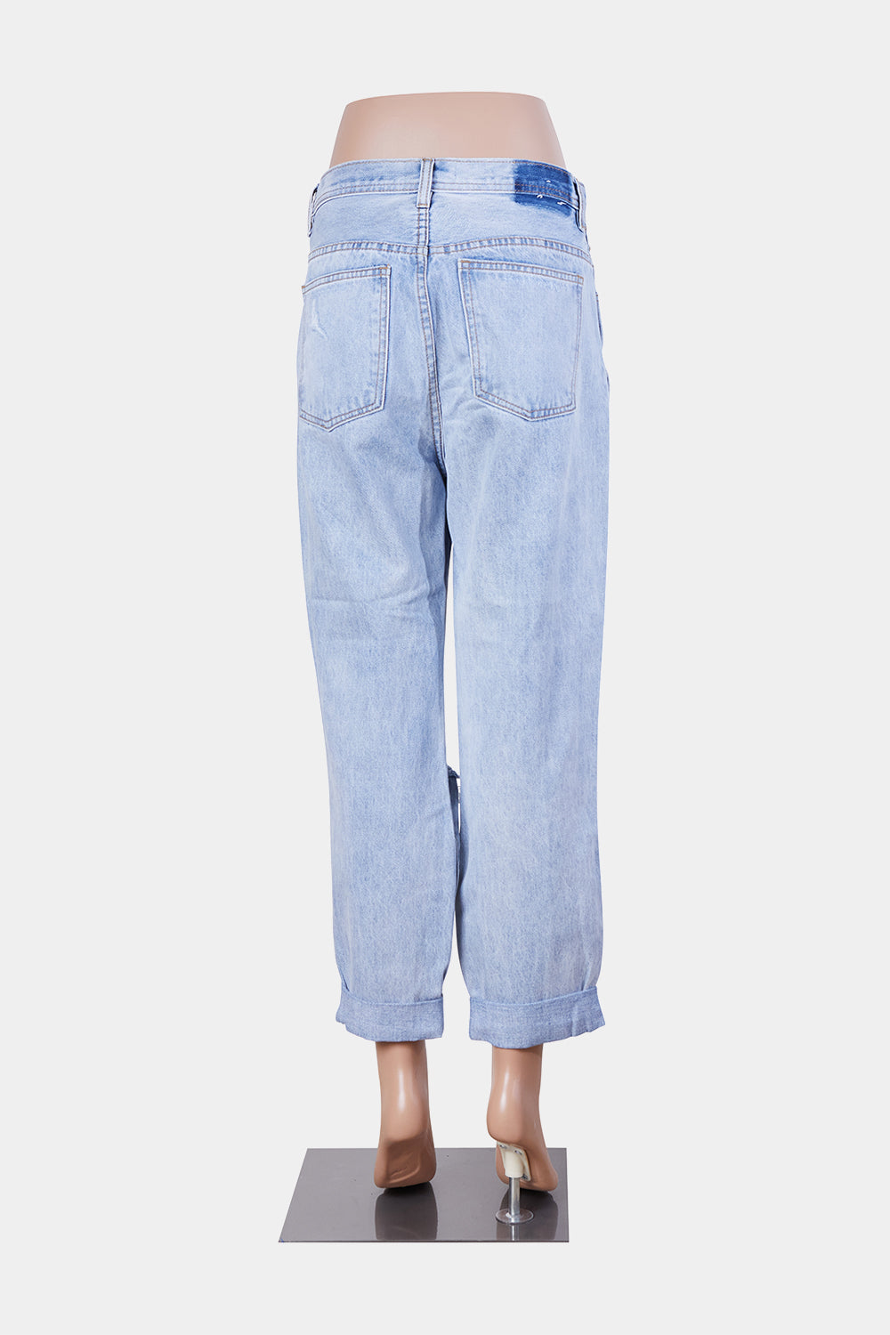 Ziggy Denim Blue Distressed High Rise Jeans