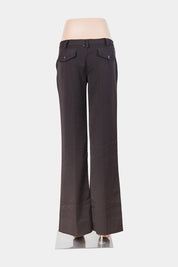 Assorted Brands Brown Diamante Embellished Low Rise Pants