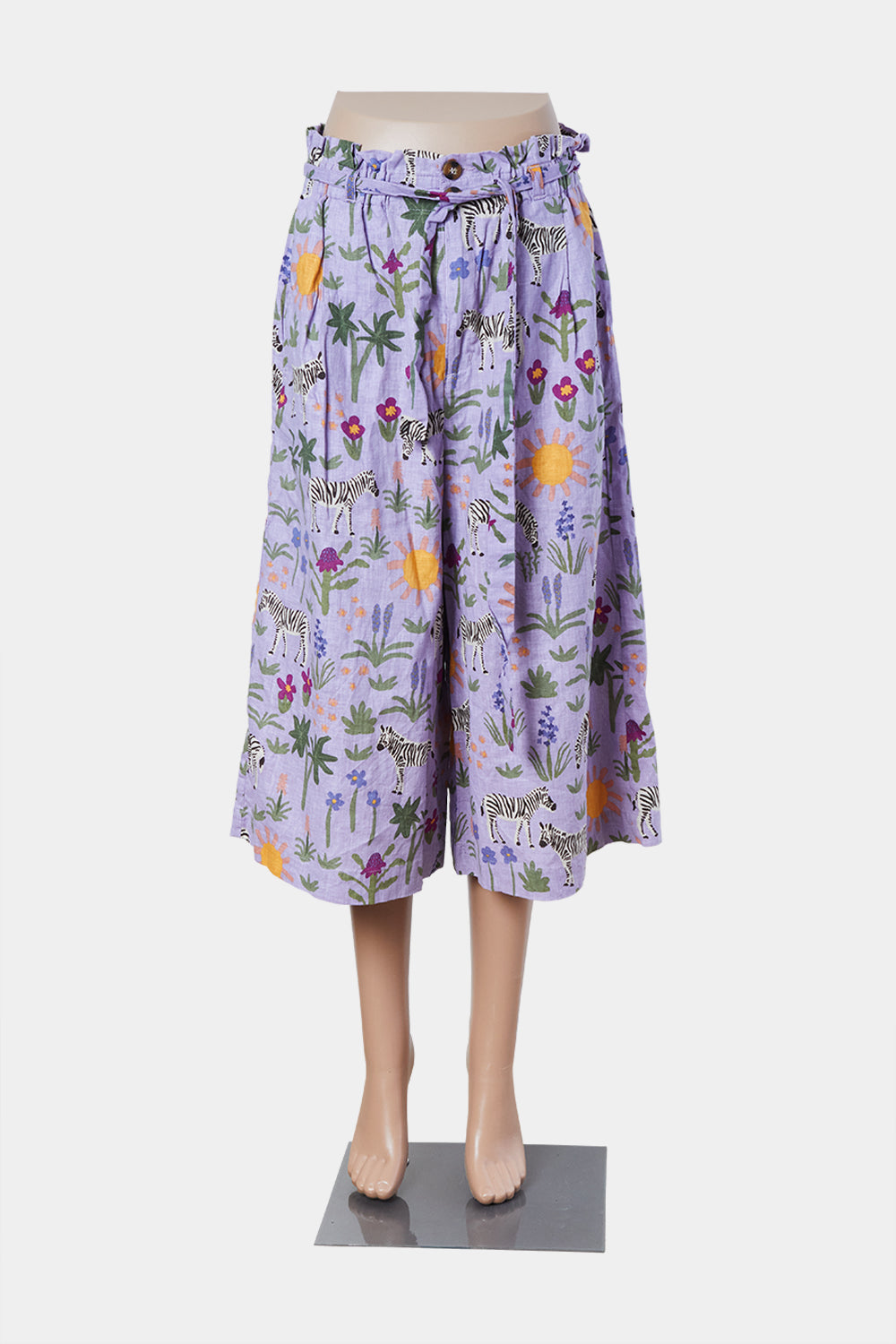 Princess Highway Purple Print Wide Leg High Waisted Trousers