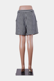 ZARA Black Herringbone High Waisted Dress Shorts