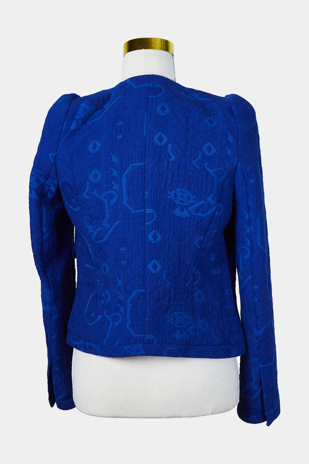 ZARA Blue Embossed Blazer