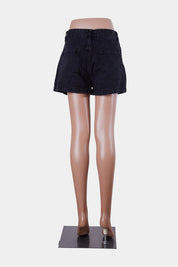 GLASSONS Black High Waisted Denim Shorts