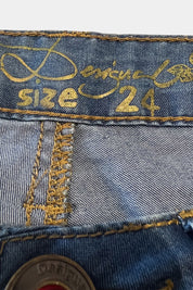 DESIGUAL Blue Denim Look Embroidered Joggeers