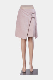 CUE Dusty Pink Ring Detail Midi Skirt