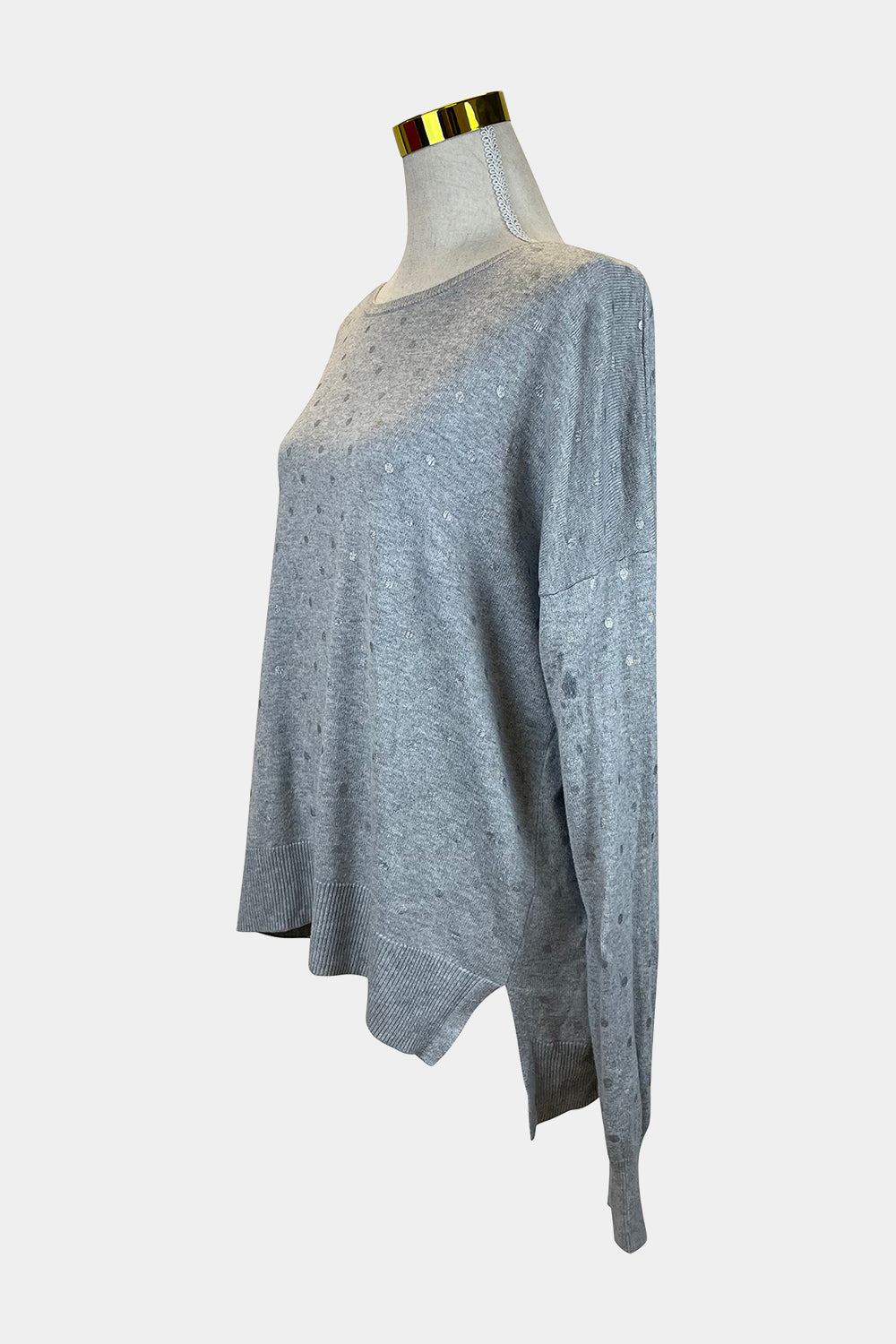 DECJUBA Grey Polka Dot Sweater