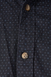 Assorted Brands Navy Pattern Short Sleeve Button Down Shirt