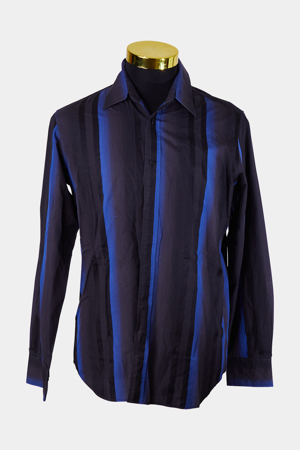 David Smith Blue and Black Button Down Shirt
