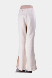 River Island Cream High Waisted Kick Flare Pants