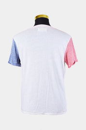 Supreme Being Grey White Red and Blue T Shirt