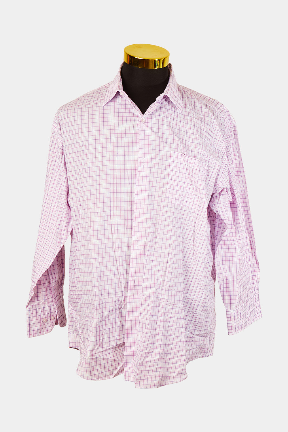 Van Heusen Pink Purple and White Pattern Button Down Shirt
