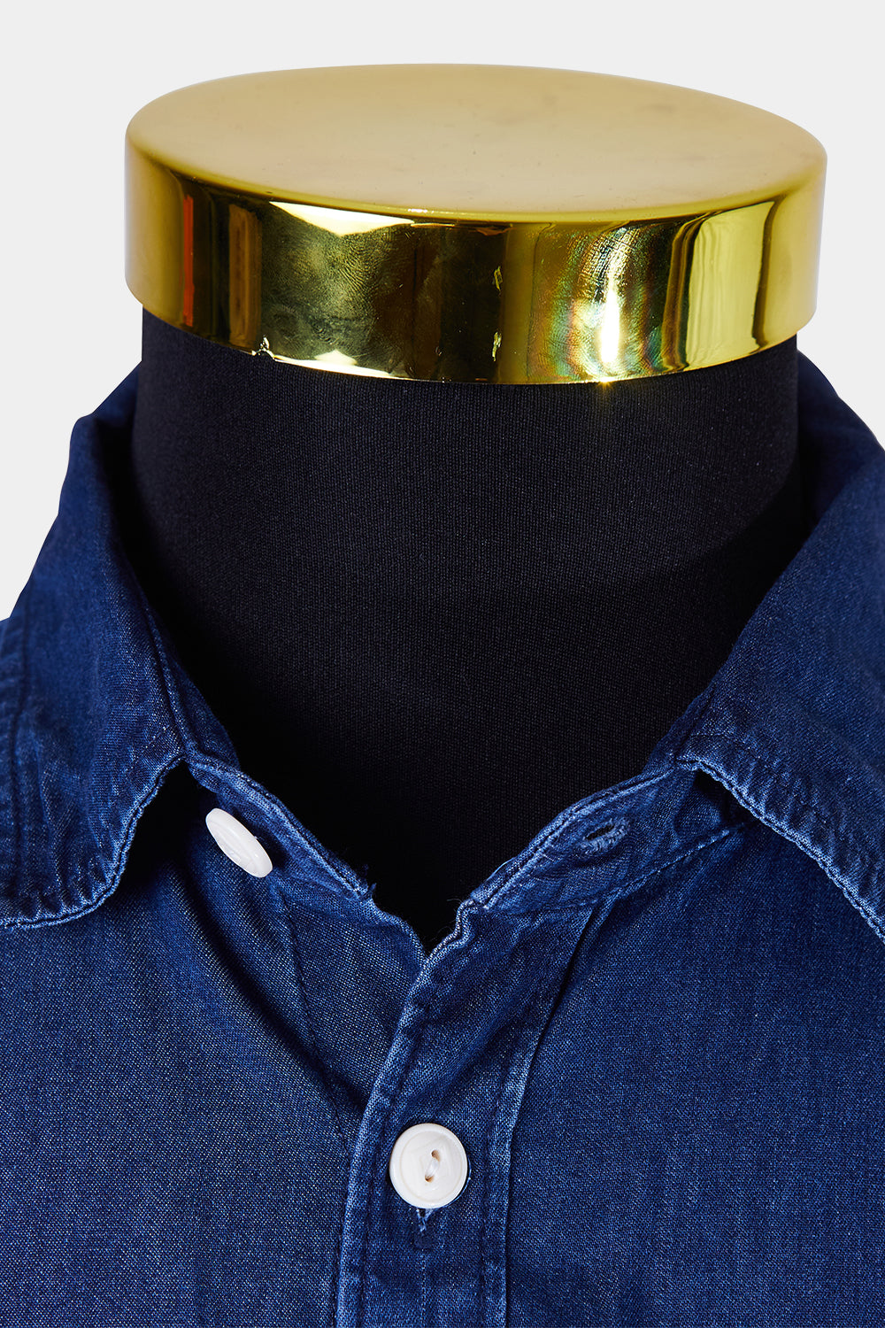 Jack And Jones Co Blue Denim Look Button Down Short Sleeve Shirt