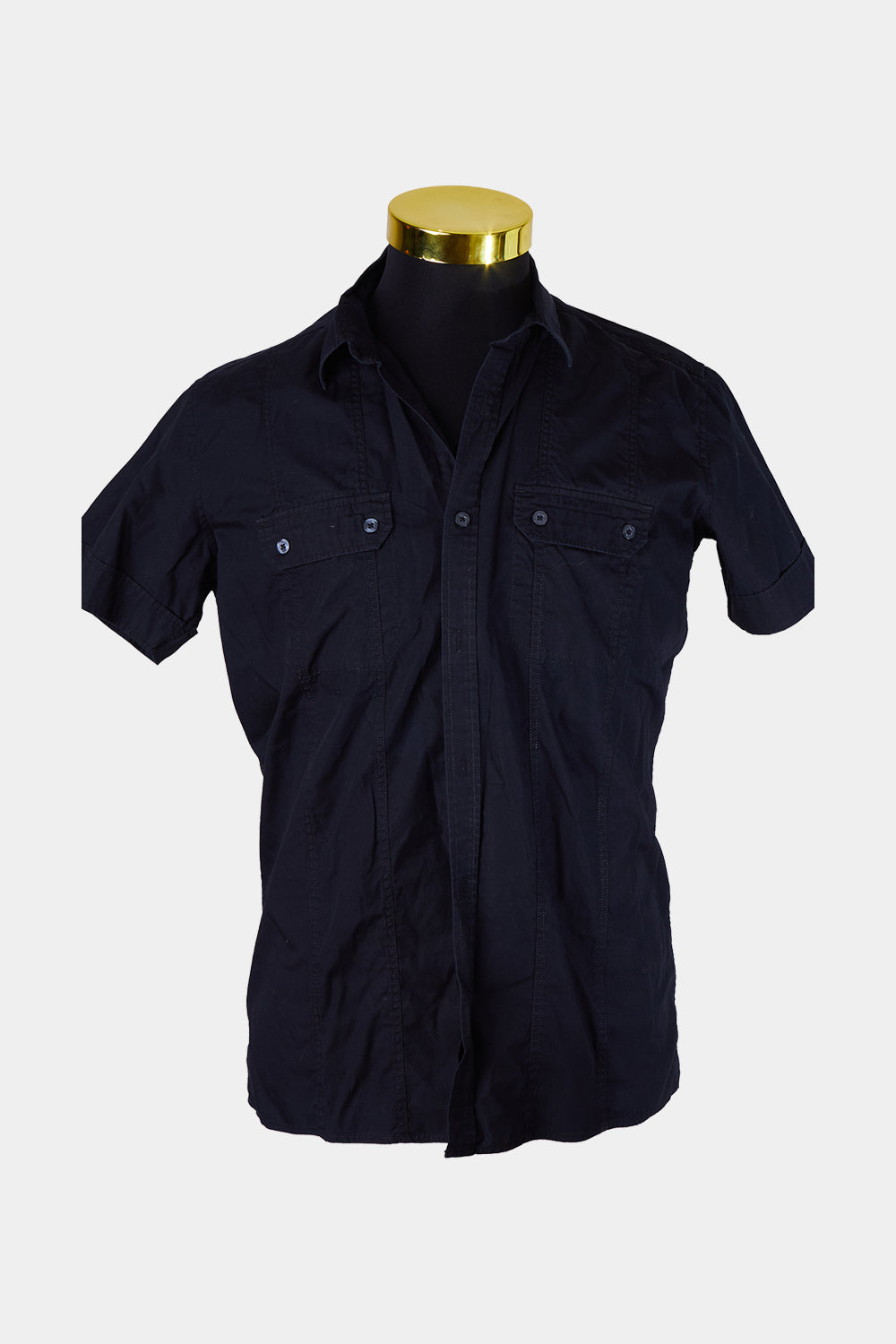 MARCS Black Short Sleeve Button Down Shirt