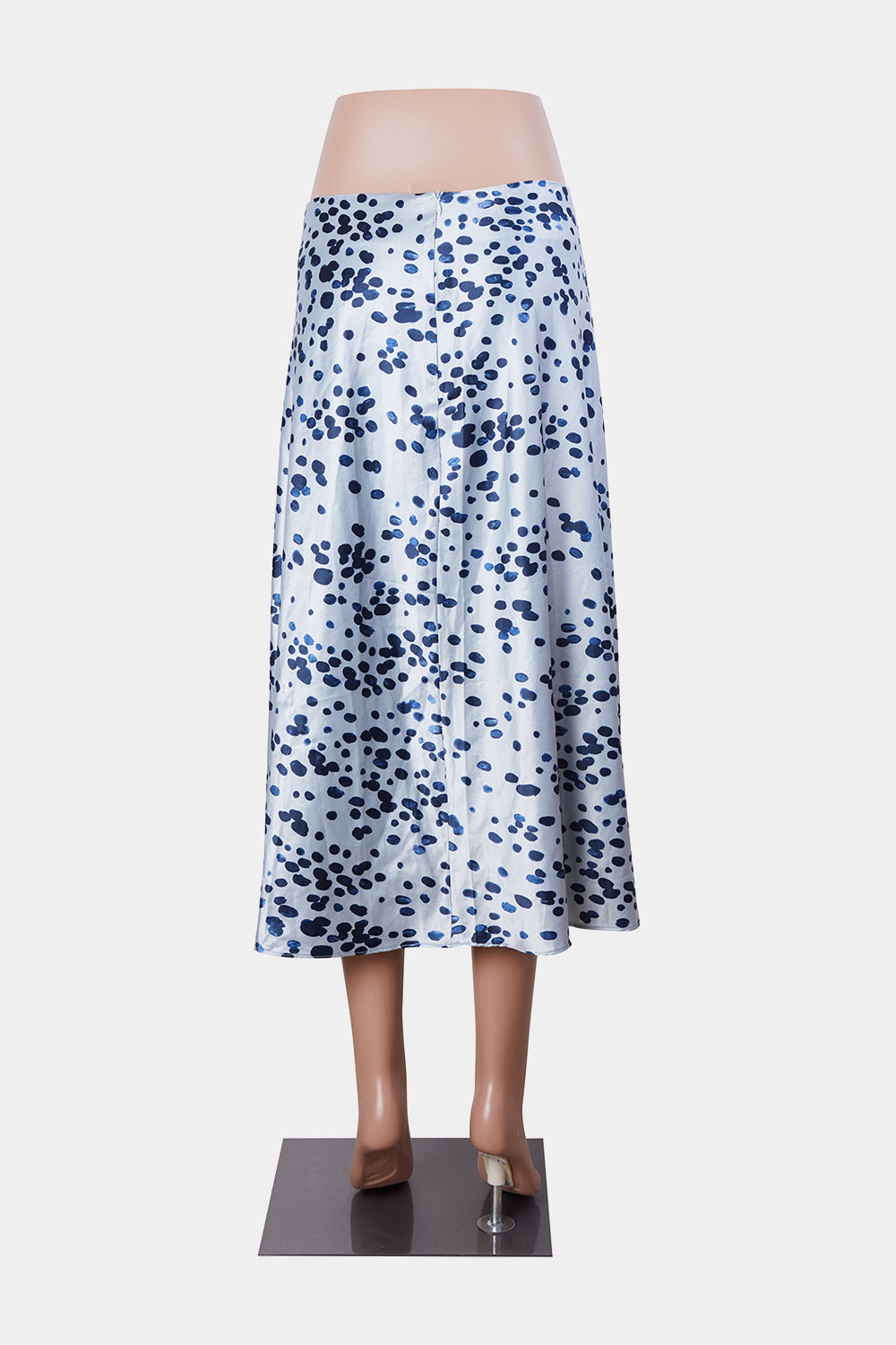 CHANCERY Blue and Navy Satin Midi Skirt