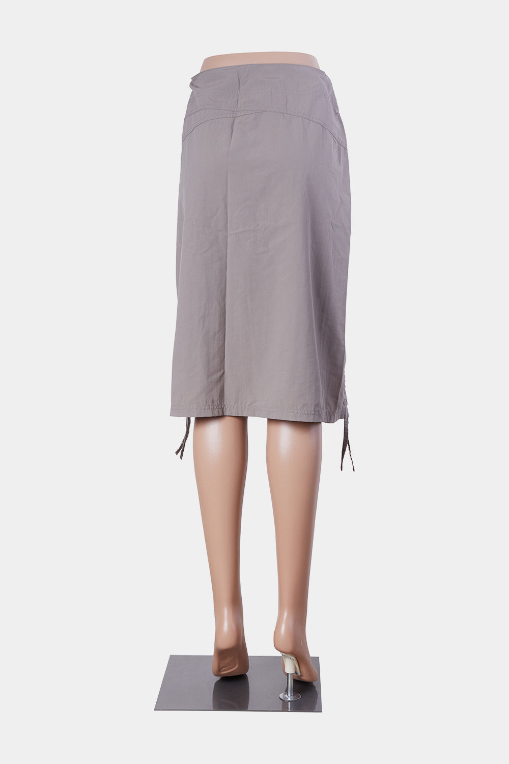 KATHMANDU Brown Drawstring Midi Skirt