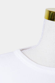 ASOS White ribbed Short Sleeve Bodysuit
