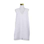 ZARA White Star Broderie Anglaise V Neck Shift Dress