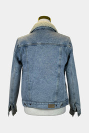 GHANDA Denim Faux Shearling Jacket