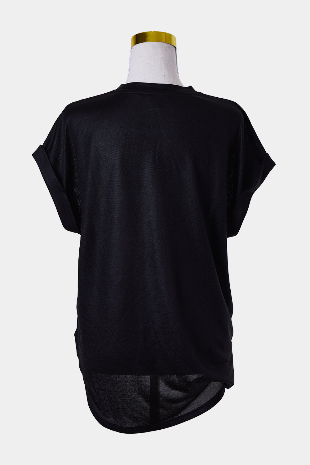 DECJUBA Black Slinky Sheer T Shirt