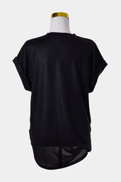 DECJUBA Black Slinky Sheer T Shirt