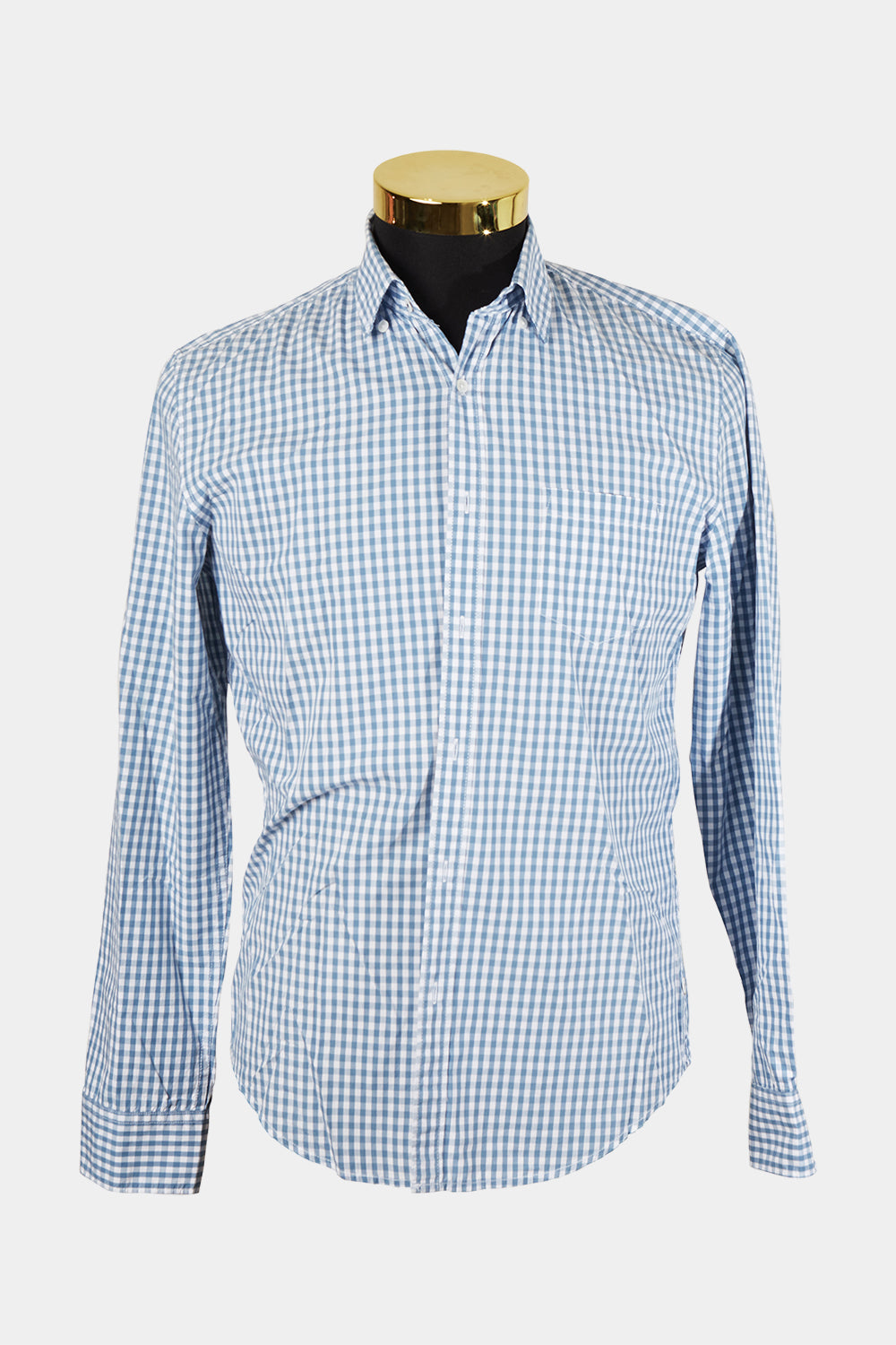 INDUSTRIE Blue Check Button Down Shirt