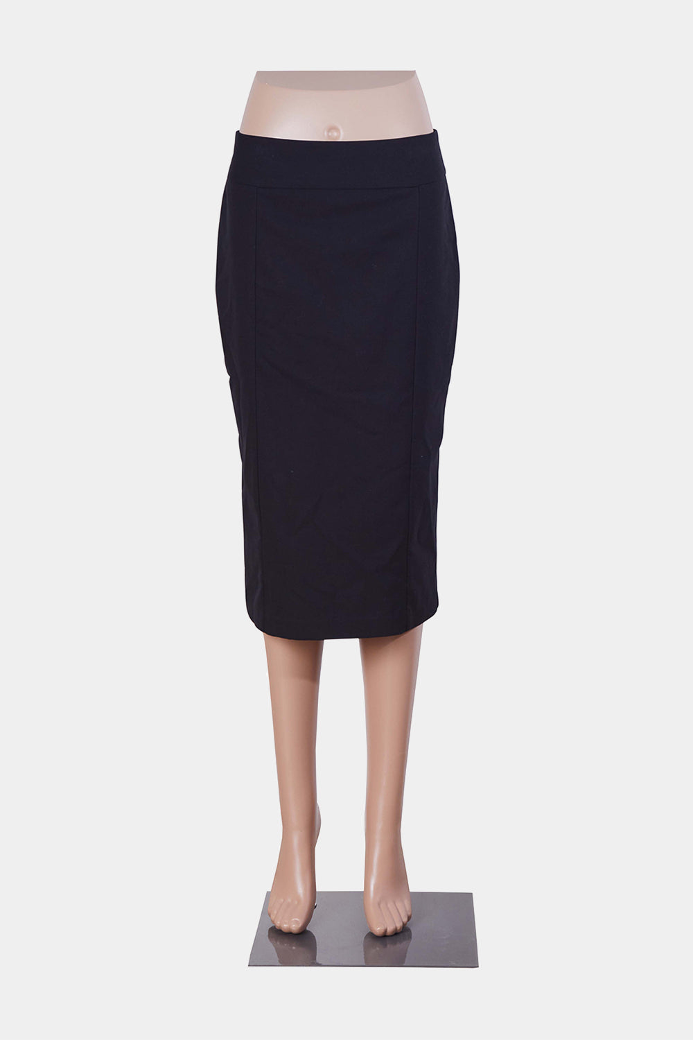 CUE Black Pleat Back Pencil Skirt
