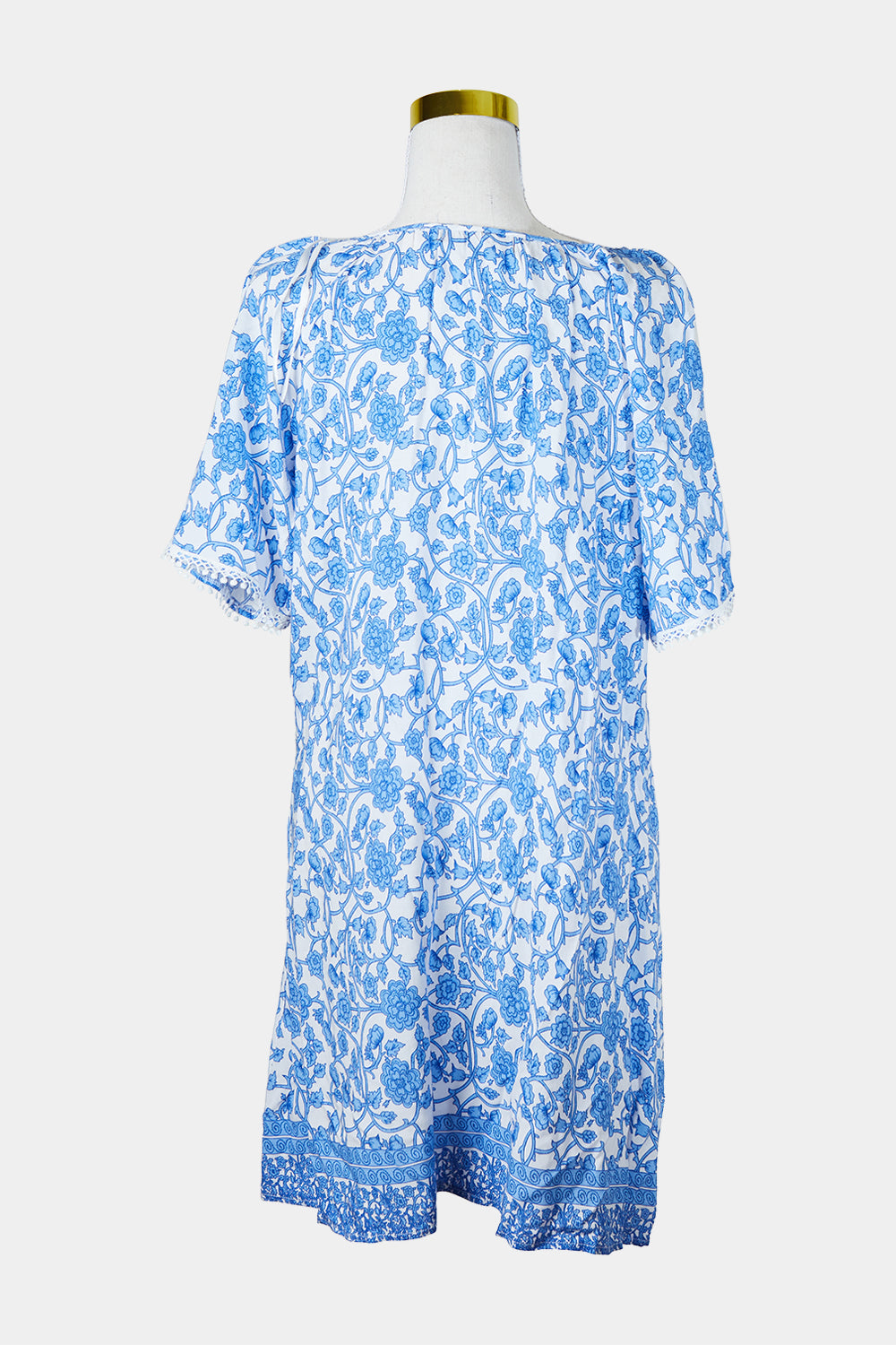 Caroline Morgan Blue and White Floral Summer Dress
