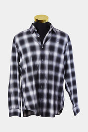 G Star Raw Black and White Plaid Button Down Shirt