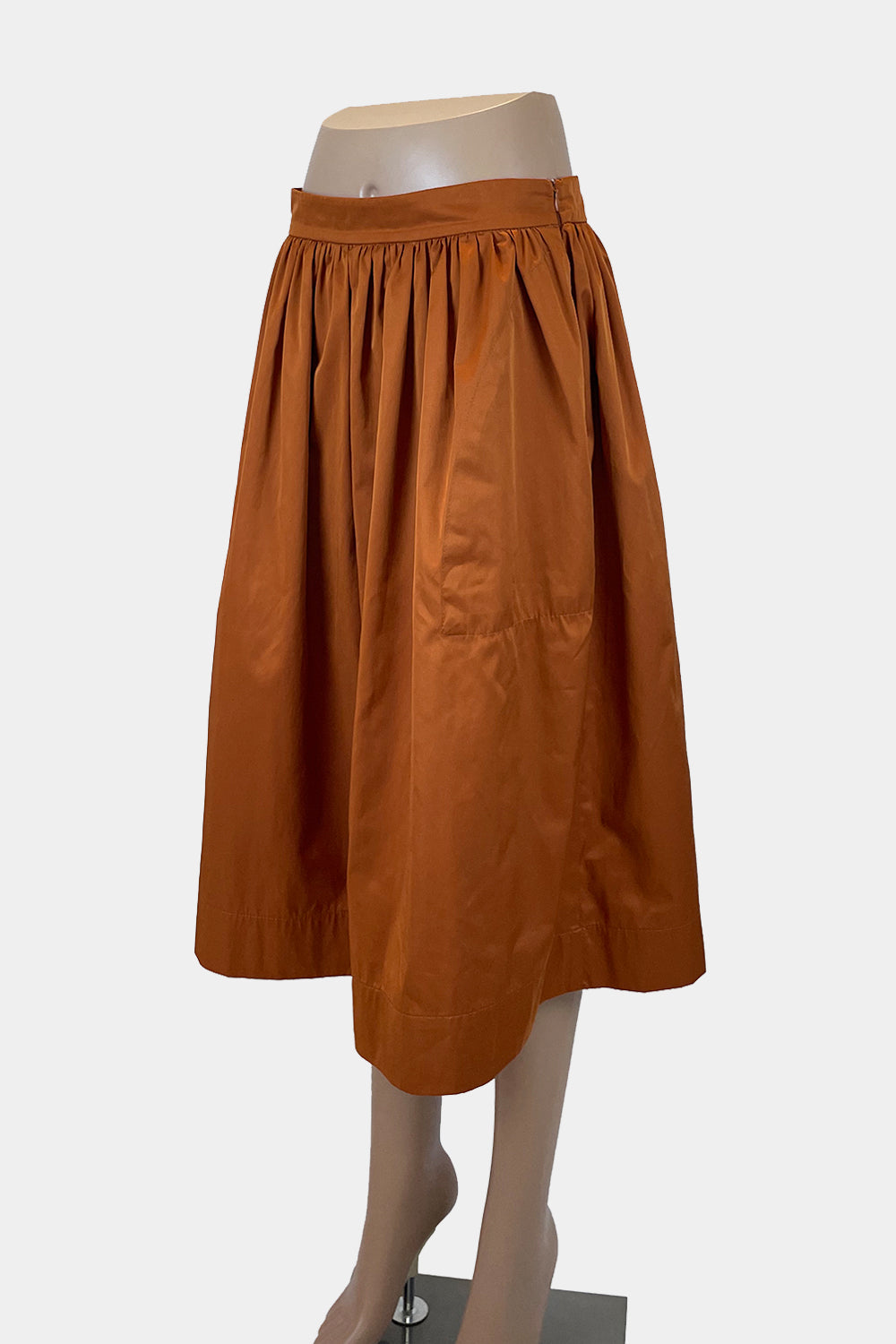 ZARA Rust Midi Skirt