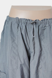 White Fox Grey Toggle Nylon Cargo Pants