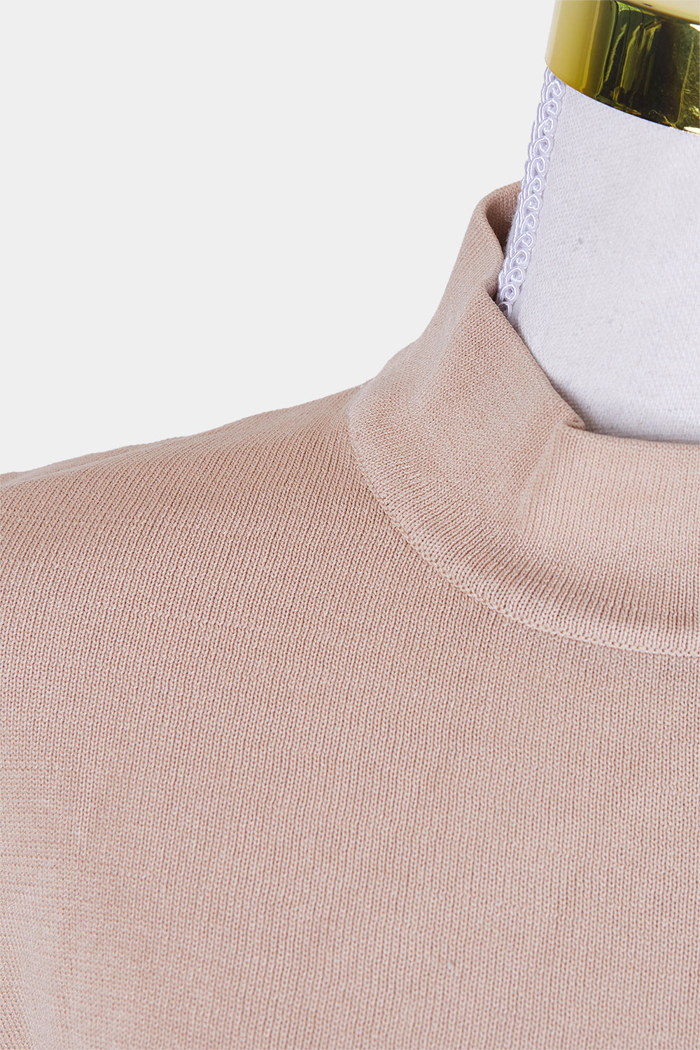 Seed Heritage Beige High Neck Knit Top