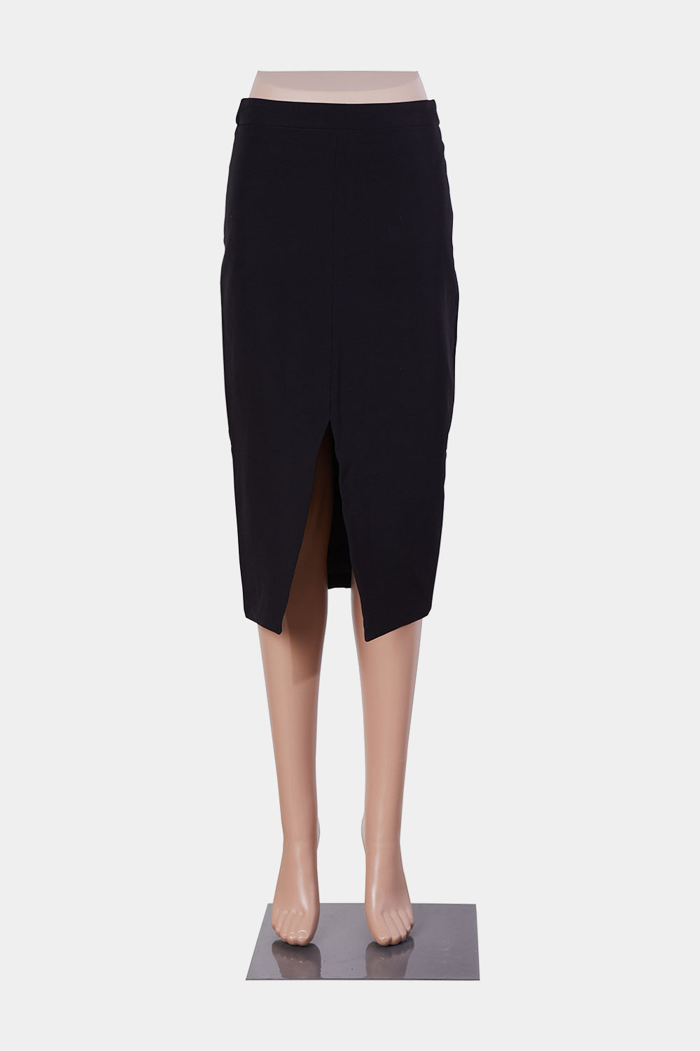 BARDOT Black High Waisted Split Front Pencil Skirt