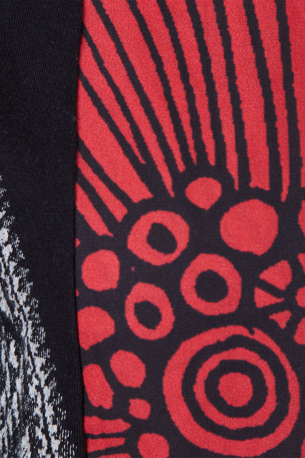 DESIGUAL Black and Red Kimono Top