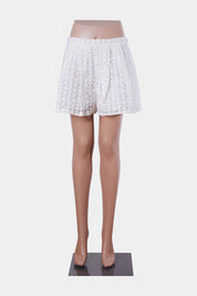 Slide Show White Lace Dress Shorts