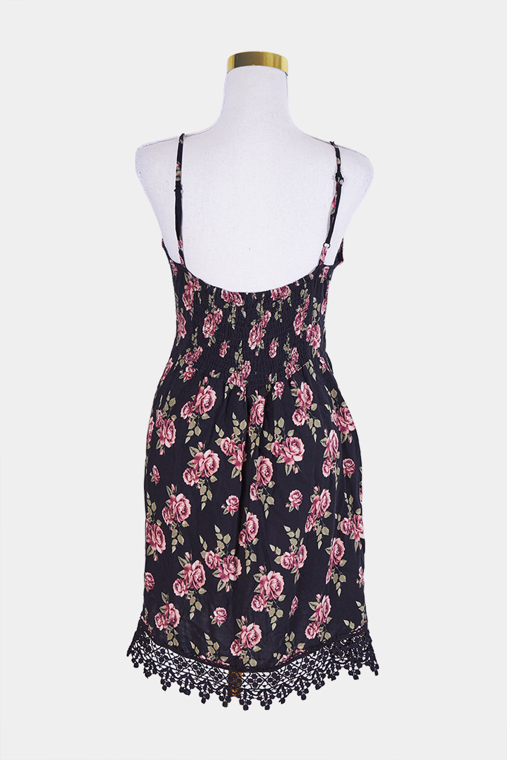 Colloseum Collection Black and Pink Floral Sun Dress