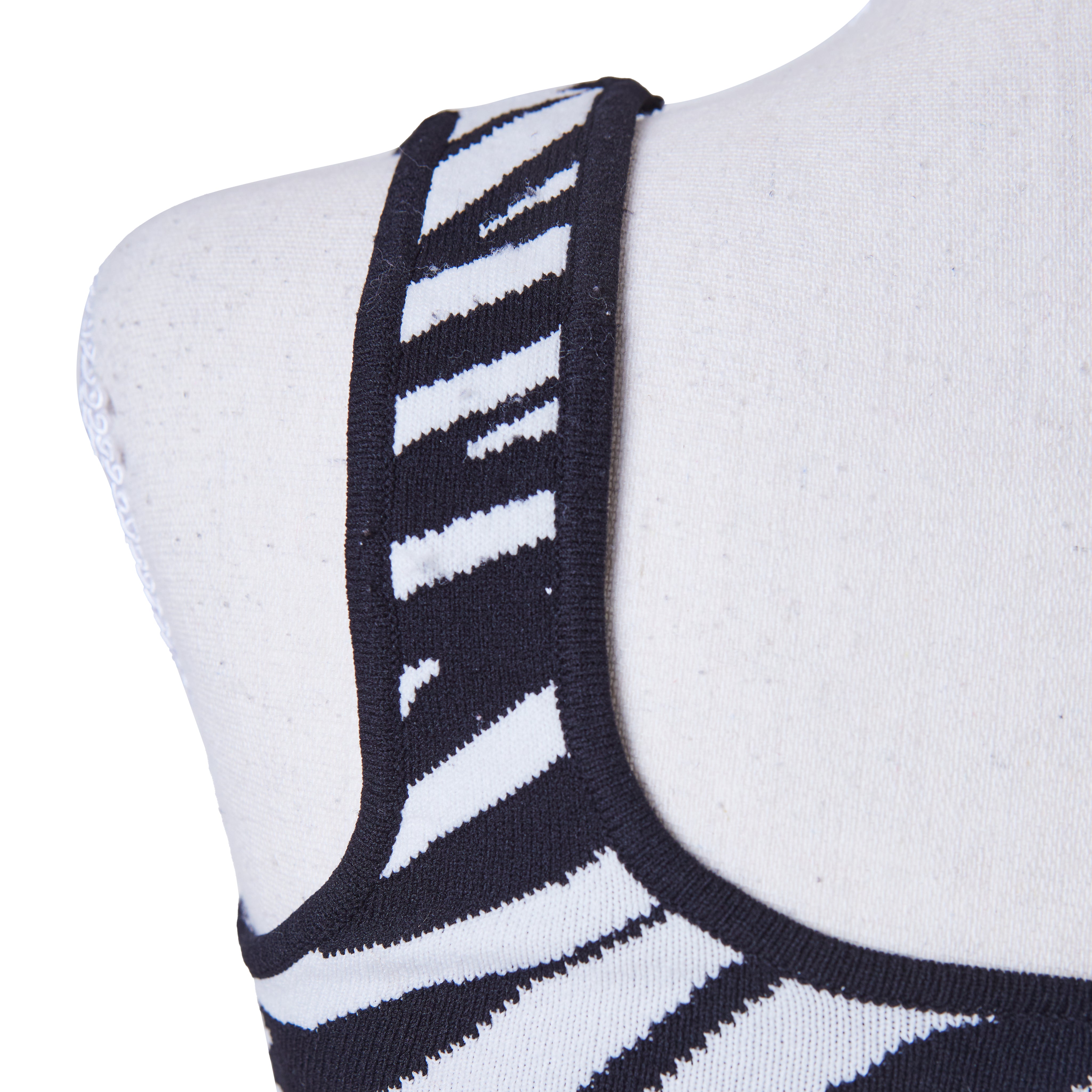 GLASSONS Black and White  Zebra Print Crop Top
